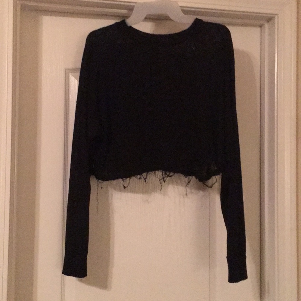 Torn style crop top